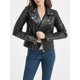 thumbnail image 3 of -Chaqueta corta de cuero sintético para mujer, abrigo de Moto con cremallera, color negro, ropa de calle para primavera y otoño, novedad, 3 of 5