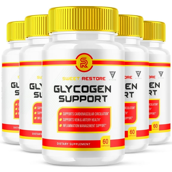(5 Pack) Sweet Restore Glycogen Support Capsules SweetRestore Pills, Glyco Optimizer Supplement (300 Capsules)