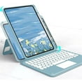 thumbnail image 1 of Magnetic Case for iPad Mini 6th Generation Vertical Keyboard Case with Touchpad Cute Color Keyboard Detachable Clear Back Cover with Pencil Holder, 1 of 8