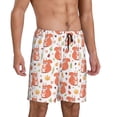 thumbnail image 2 of Wukai Squirrel And Maple Leaf Men’s Short Pajama Pants With Pockets Soft Sleep Pj Shorts for Men-X-Large, 2 of 6