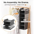 thumbnail image 5 of 3-Tier Hanging Closet Organizer with Hooks - Foldable Storage Shelves for Clothes, Grey Space-Saving Shelf ﻿, 5 of 8