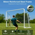 thumbnail image 3 of Slsy Foldable Soccer Goal - 12x6FT/10x6FT/8x6FT/6x4FT Soccer Goals for Backyard - Foldable Steel Soccer Goal with Training Target & 6 Cones for Teens/Adults Practice Training, 3 of 8