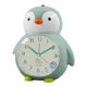 thumbnail image 1 of Despertadores para dormitorio, despertador de pingüino con luz nocturna, reloj de escritorio para decoración del hogar de estudiantes y niños (verde) s202412243652, 1 of 4