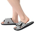 thumbnail image 6 of Women Adjustable Arch Support Slippers, Memory Foam Fuzzy Open Toe Velcro Flat Slides, 6 of 8