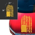 thumbnail image 2 of Retired Distressed American USA US Flag Hood Vinyl Decal Vietnam Veteran Sticker fits Most Pickup Trucks SUV Jeep Sedan – U.S. Army Sticker USAF USMC US Navy Decal (23" x 36", Yellow), 2 of 8
