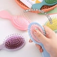 thumbnail image 3 of 2 Pack Mini Detangling Hair Brush,Soft Bristles Paddle Toddler Oval Hairbrush, Mini Hair Brushes, Pocket Travel Wet Dry Small Hair Brushesfor Kids Women Girl( Tender Green+Grey ）, 3 of 9