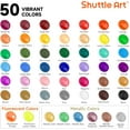 thumbnail image 4 of Acrylic Paint, Shuttle Art 50 Colors Acrylic Paint Set, 2oz/60ml Bottles, Rich Pigmented, Water Proof, Acrylic Paints for Artists, Beginners on Canvas Rocks Wood Ceramic Fabric, 4 of 9