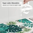 thumbnail image 5 of YFYANG Microfiber Dish Drying Mat for Kitchen, Reusable Green Tropical Plant Watercolor Large Dish Mat, 18" x 24", 5 of 9