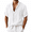 White, variant on Dpjklzsn Men's Linen-Look Beach Shirt, Short Sleeve Open Collar Button Shirt for Resort and Vacation Wear