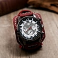 thumbnail image 3 of Reloj de pulsera Yinane Punk Retro para mujer Rojo, 3 of 8