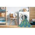 thumbnail image 2 of Ahgly Company Machine Washable Indoor Square Transitional Deep-Sea Green Area Rugs, 4' Square, 2 of 7