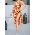 thumbnail image 4 of HAPPY BAY Women's Bikini Beach Wrap Swim Cover up Swimwear Skirt Bathing suit Summer Wraps Beachwear Sarong Coverups Swimsuits for Women One Size Amber, Fruits, 4 of 4