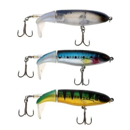 2pcs Whopper Popper Topwater Fishing Lure Artificial Hard Bait Treble Hooks