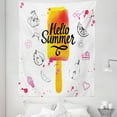 thumbnail image 1 of Ice Cream Tapestry, Hello Summer Words with Lime Heart Sun Cake Color Splashes Image, Fabric Wall Hanging Decor for Bedroom Living Room Dorm, 5 Sizes, Multicolor, by Ambesonne, 1 of 1