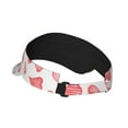 thumbnail image 3 of Gaeub Pink Hearts Sun Visor Hats with Empty Top and Adjustable, UV Protection for Golf Tennis Cycling Running, 3 of 8