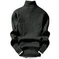 thumbnail image 1 of MensCableKnittedTurtleRollNeckJumperSweaterCasualWinterWarmPullover, 1 of 2