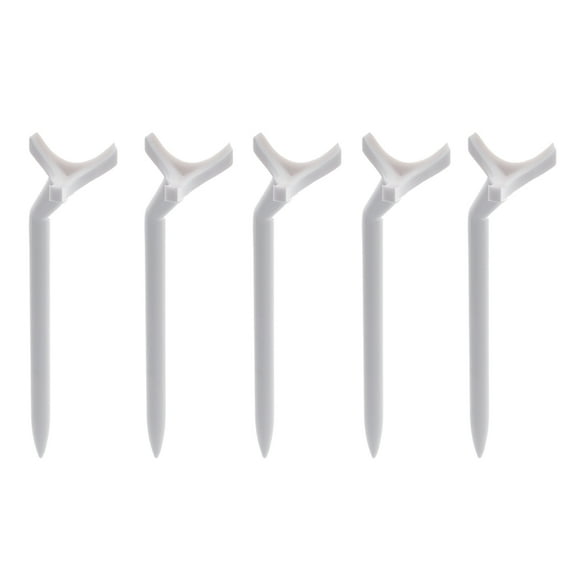 Gongc 15pcs Lightweight and Durable Plastic Curved Tees for Golfer (White)