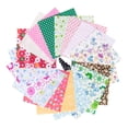 thumbnail image 1 of 50 Pcs Pre-Cut Cotton Fabric Assorted Color Floral Fabrics for Craft DIY Sewing Scrapbooking, 1 of 7
