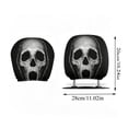 thumbnail image 6 of 2PCs Ghost Face Headrest Covers, Halloween Car Accessories, Scary Face Printing Auto Seat Universal Elastic Models Headrest Protector (C), 6 of 6