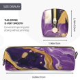 thumbnail image 3 of Honeii Purple Gold Marble Swirls Pattern Pencil Case, Pencil Pouch, Pencil Case Small, Pencil Pouch Aesthetic, PVC Pencil Pouch, Pencil Bag, Makeup Pouch, 3 of 7
