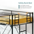thumbnail image 2 of Zimtown Upgrated Twin Loft Bed with Ladder Metal Bunk Bed with Flat Step Ladder, Black, 2 of 3