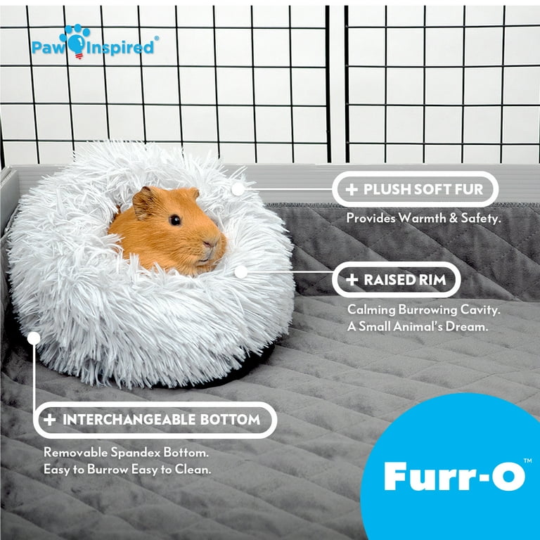Paw Inspired® Furr-O™ Burrowing Pet Bed for Guinea Pigs, Hamsters, and  Other Small Animals (Light Gray)