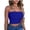Blue summer tops for women, variant on USSUMA T-Shirts for Women Trendy Tube Crop Top Basic Women's Shirts and Blouses Sleeveless Women Tops Dressy Casual Summer Cropped Strapless Bandeau Tank Off Shoulder Plus Tunics Beach