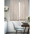 thumbnail image 4 of Beige Pink Floral Sheer Curtains 72 Inch Length 2 Panels Set - Light Filtering Window Treatments, Spring Flowers Rod Pocket Semi Curtains for Living Room/Bedroom/Kitchen Décor, 104"W x 72"L, 4 of 7