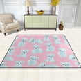 thumbnail image 3 of SKYSONIC Lightweight Soft Area Rugs Cute Teddy Bear On Pink Floor Mat for Kids Playing Room Hardwood Floor Living Room 80x58 inchNursery Rugs, 3 of 6
