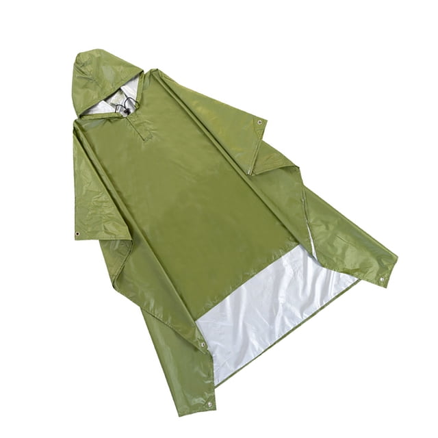 Greeniant Abrigos de lluvia ligeros resistente al desgaste Cubierta de gotas de lluvia Chubasquero Poncho Chaqueta impermeable Tienda de campaña Escalada ejercito verde Greeniant OD009354-02