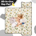 thumbnail image 4 of Daisy Pioneer Flower and Butterflies Teens Toddler Nap Mat with Pillow, Sleeping Mat Bag for Preschool Daycare 60"x20", 4 of 6