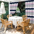 thumbnail image 2 of 1 Panel Outdoor Curtains for Patio Waterproof 54"x108" Pink Grey Striped Weatherproof Privacy Outsides Curtains, Farmhouse Stripes Modern Abstract Art Grommet Thermal Drapes for Cabana Porch Pergola, 2 of 8