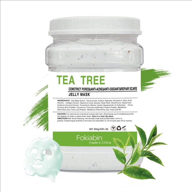 Máscara de gelatina Fokiabin Hidratante e Hidratante de 680 ml con árbol de té
