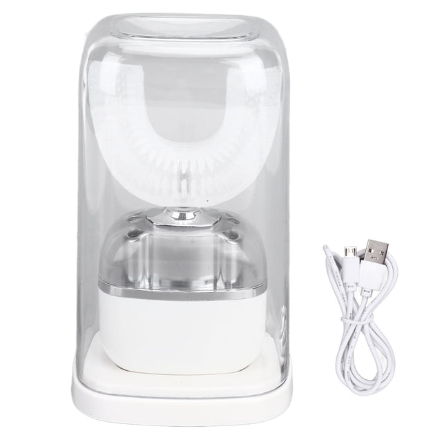 Cepillos de dientes ultrasónicos en forma de U para adultos, cabezal de cepillo suave con vibración de alta frecuencia, cepillo de dientes eléctrico para viajes
