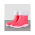thumbnail image 3 of Woobling Mens Non-Slip Garden Shoes Working Lightweight Waterproof Work Shoe Casual Rain Boots Pink (Women, with Plush Lining) 7, 3 of 3