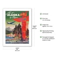 thumbnail image 2 of Fly to Alaska - by Clipper - Native Totem Pole - Vintage Airline Travel Poster by Mark Von Arenburg c.1947 - Bamboo Fine Art 290gsm Paper (Unframed) 12x16in, 2 of 4