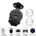 thumbnail image 1 of Chargeur de Voiture, Charge Rapide Double Port USB Allume-Cigare Adaptateur avec 2 Câbles de Charge Rapide Lightning vers USB pour iPhone, 1 of 5