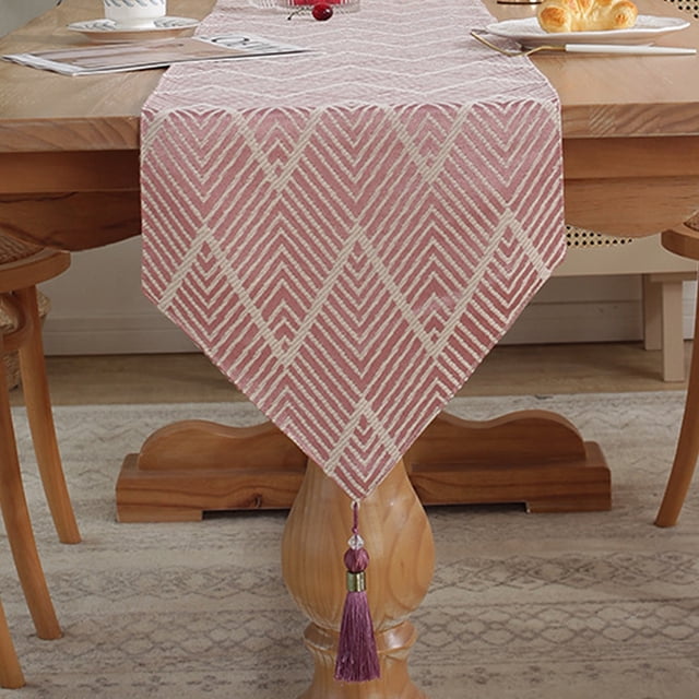 13 x 70 ", patrón ondulado Mesa de comedor Mantel Adecuado para café Mesa auxiliar larga de granja Cocina alta Mesa de té/café Decoración de restaurante para fiestas