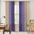 thumbnail image 4 of Purple Yellow Ombre Kitchen Curtains 84 Inch Length, Farmhouse Modern Gradient Art Grommet Top Bedroom Living Room Curtains, Light Filtering Cafe Curtain Drapes 2 Panels Set 84''x84'', 4 of 9