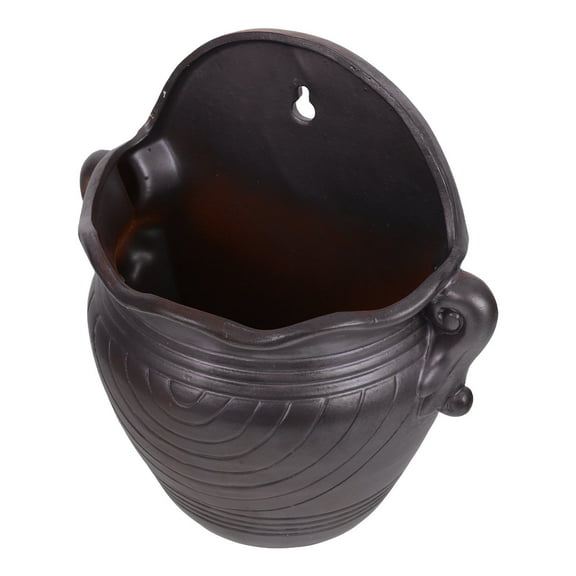WHAMVOX Ceramic Wall-mounted Flower Pot 23.00X18.00X12.00CM Dark Brown