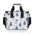 thumbnail image 7 of FORMRS Insulated Cooler Bag 24 Cans Capacity Soft Leakproof Lunch Box with Side Pockets, Blue Cute Snowmen, 7 of 7