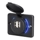 thumbnail image 4 of Enchufe de cargador de coche USB con toma de corriente de 12V-24V de doble puerto para barcos yates vehículos recreativos autobuses, 4 of 7