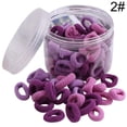 thumbnail image 2 of 100PCS Kids Ponytail Holders Solid Color Hair Ties Elastic Hair Bands with Box, 2 of 10