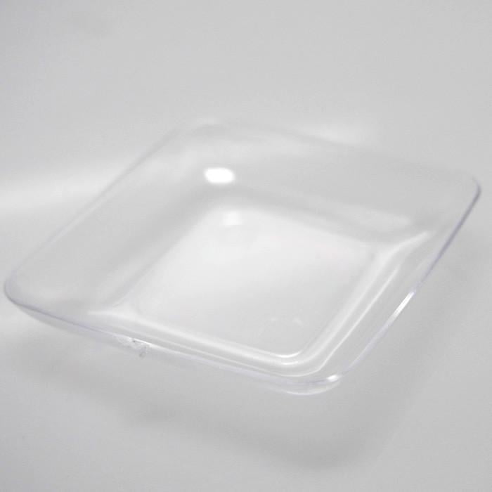 Plastic Mini Dessert Plates Appetizers, 24Piece, Clear