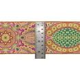 thumbnail image 3 of IBA Indianbeautifulart Yellow Mandala Kaleidoscope Velvet&nbsp;Trim&nbsp;Fabric Sewing Fabric Lace Dressmaking Printed Sewing Lace 9 Yards 4 Inches, 3 of 4