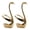 Yellow, variant on Practical And Decorative Swanning Formed Kitchen Tool Organiser Rustproof Metal Spoon Forks Rest For Home And Restaurant
