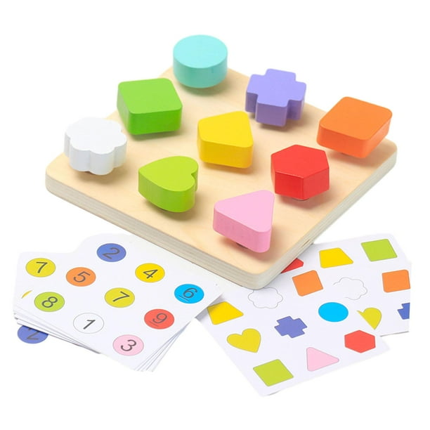 Juego de Mesa de Combinación, Giratorio, Actividades de Aprendizaje Cognitivo para Niños en Edad Preescolar, Juguete Educativo para Jardín de Infantes Coincidencia de formas