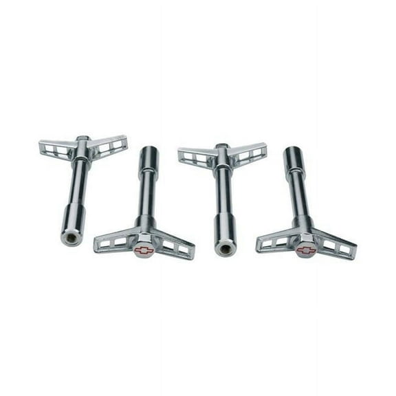 141902 Chrome Bowtie Wing Nuts for Small Block & Big Block Chevy