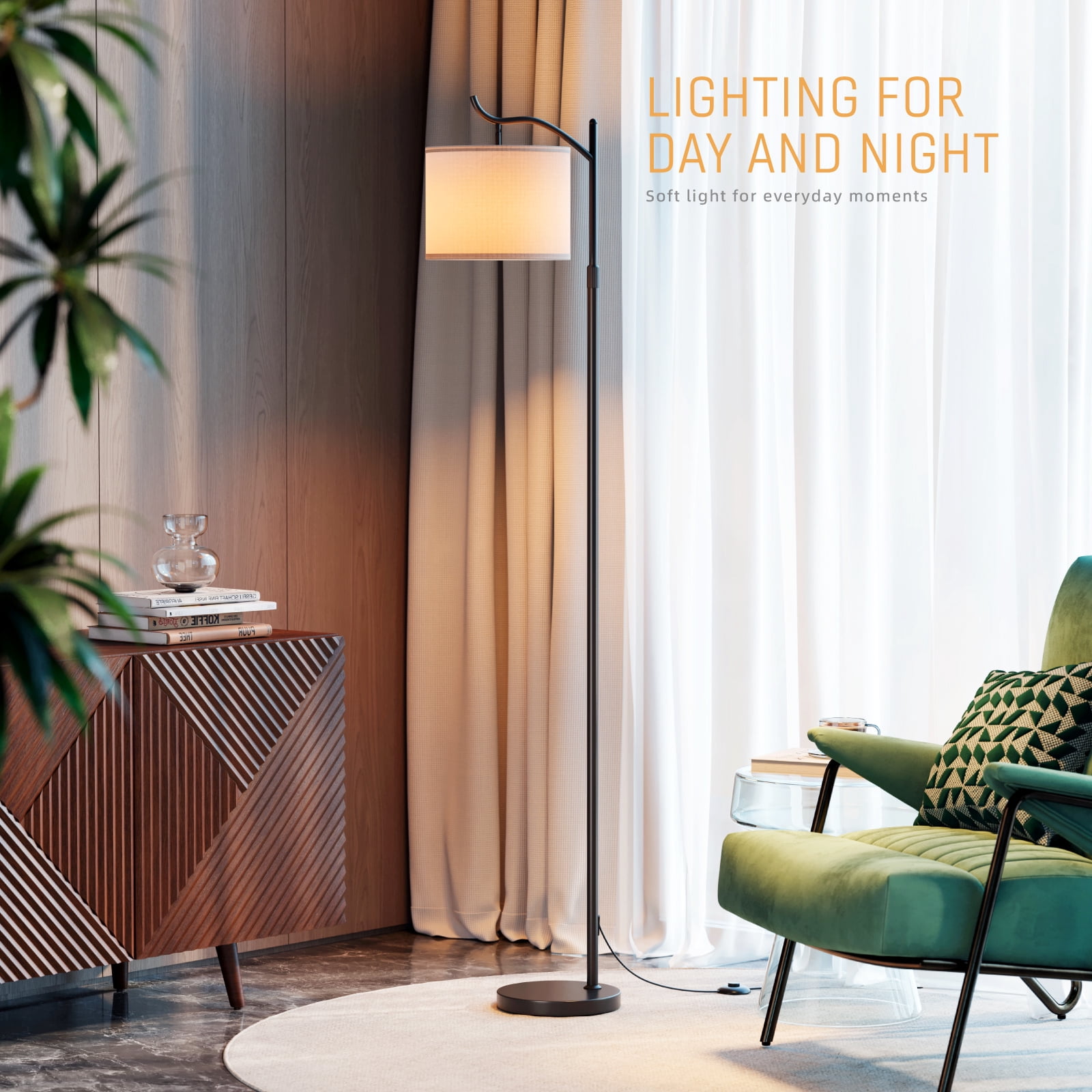 Fenbeli Smart Floor Lamp for Living Room Bedroom, RGB LED Floor Lamp with Remote & App, Dimmable Tall Standing Lamp, Adjustable Modern Reading Lamp