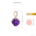 thumbnail image 3 of ANGARA Natural Claw-Set 3.1 ct Amethyst Infinity Pendant with Diamonds in 14K Rose Gold for Women (Size-9mm) | February Birthstone, Anniversary, Jewelry Gift for Women | Natural Amethyst Necklace, 3 of 8